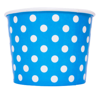20 oz Blue Polka Dot Cups 600/Case