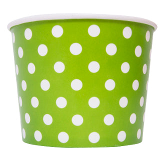 6 oz Green Polka Dot Cups 1,000/Case