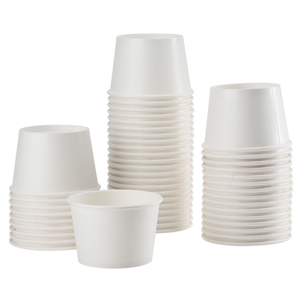 White Paper Ice Cream Cups – MyYogurtSupplies.Com