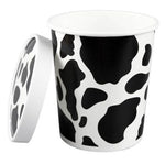 32 oz Cow Paper Containers with Paper Lids (Quart)