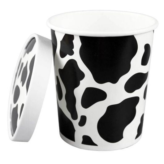 16 oz Cow Paper Containers with Paper Lids (Pint) – MyYogurtSupplies.Com