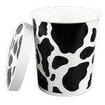 16 oz Cow Paper Containers with Paper Lids (Pint)